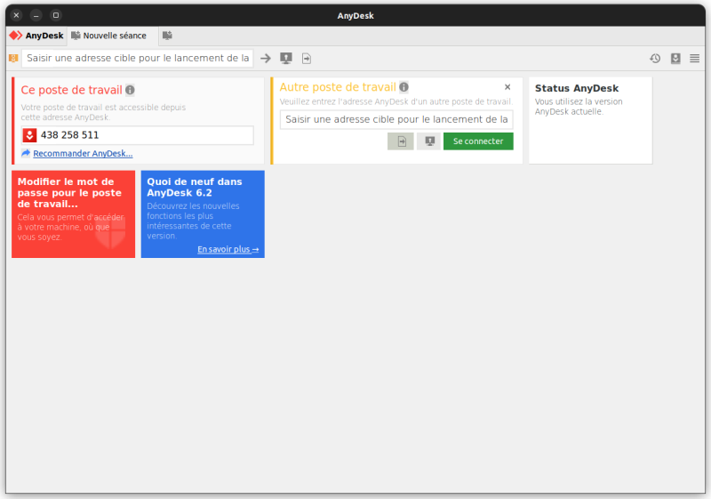 Accueil de Anydesk